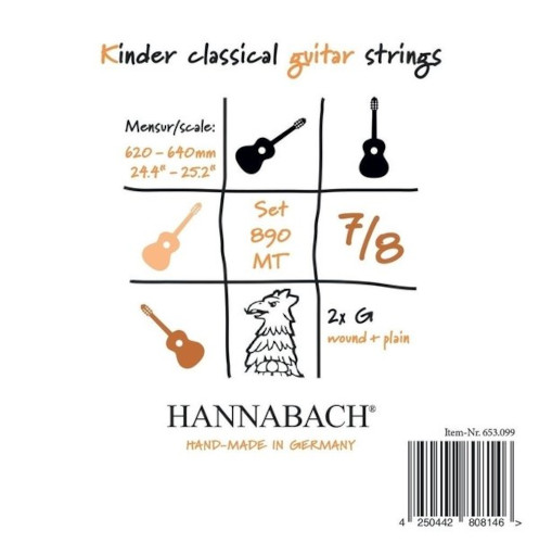 Hannabach 890MT-7/8 - medium für 7/8-Gitarre